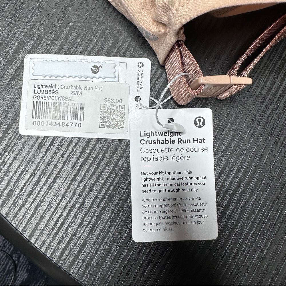 Lululemon Lightweight Crushable Run Hat NWT S/M (GGRE/PCLY/SEAL) - Picture 9 of 11